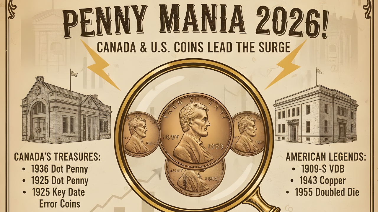 Rare Coin Market Boom 2026: Canadian and American Pennies Hit Record Auction Prices